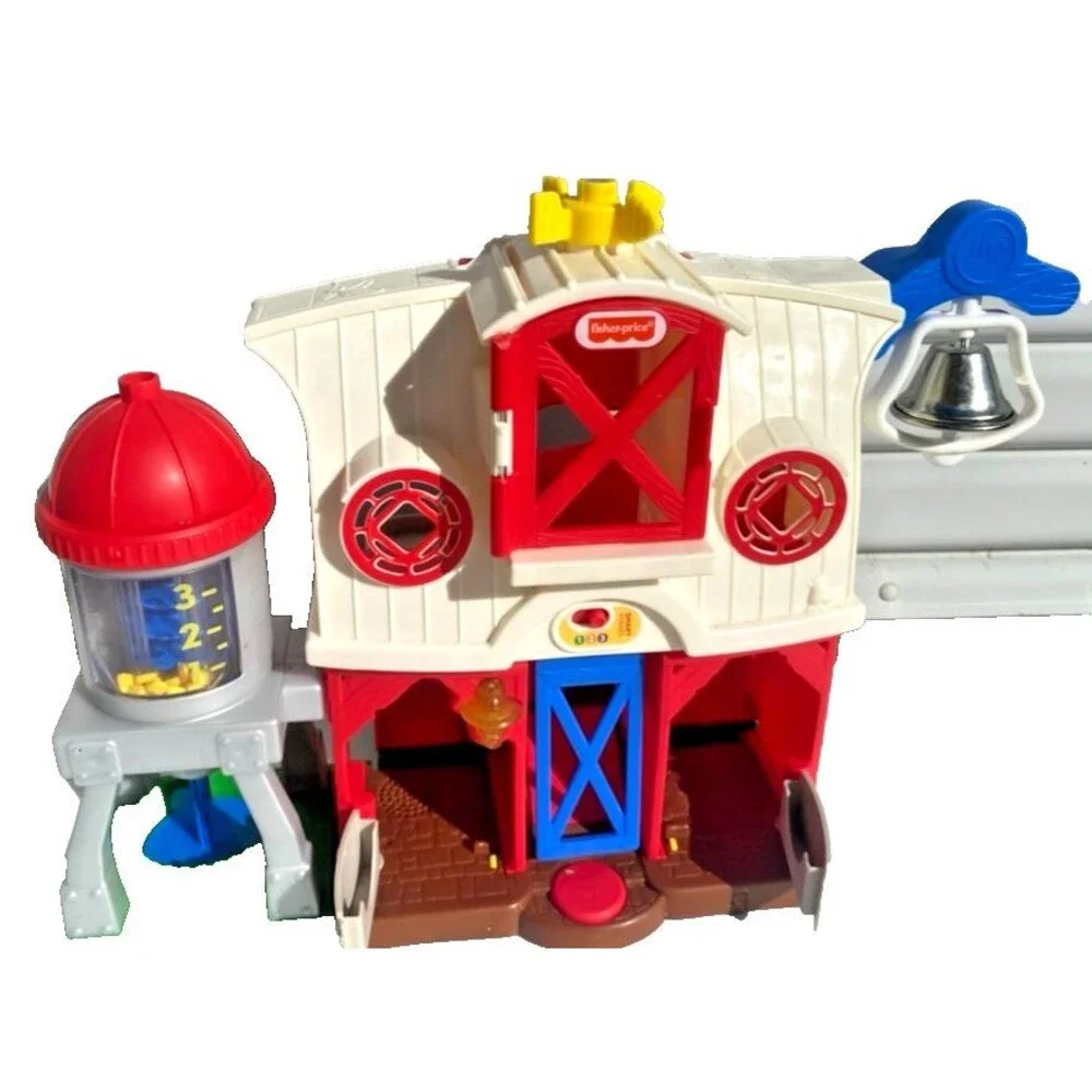 Fisher-Price Little People Stages Red Farm Playset W Sound & Lights + 7 Figures!